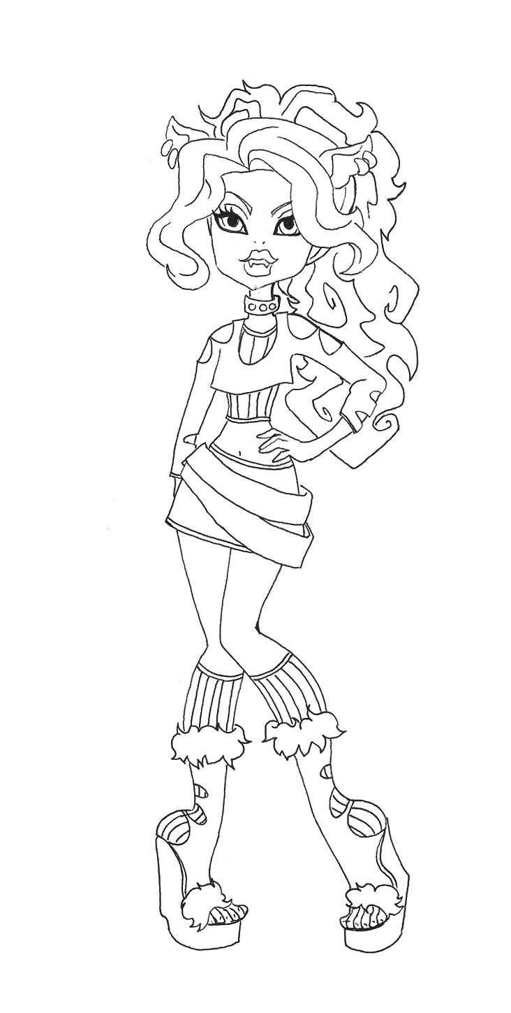 Clawdeen Wolf Coloring Pages