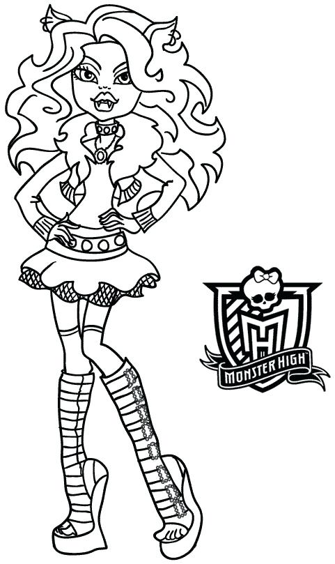 481x809 Clawdeen Wolf Coloring Pages Wolf Little Girl Monster High