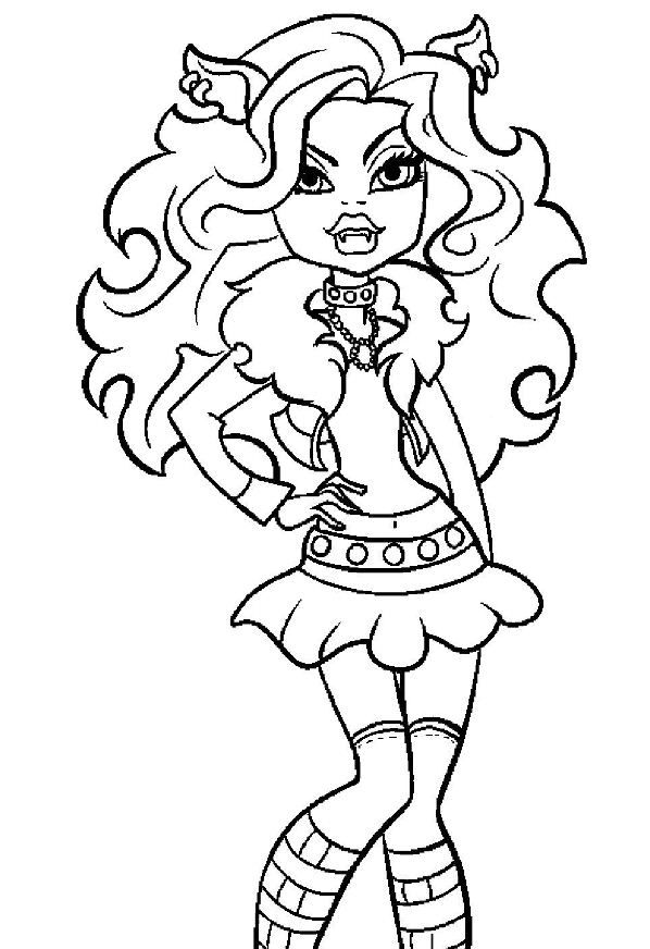 598x872 Coloring Page Monster High