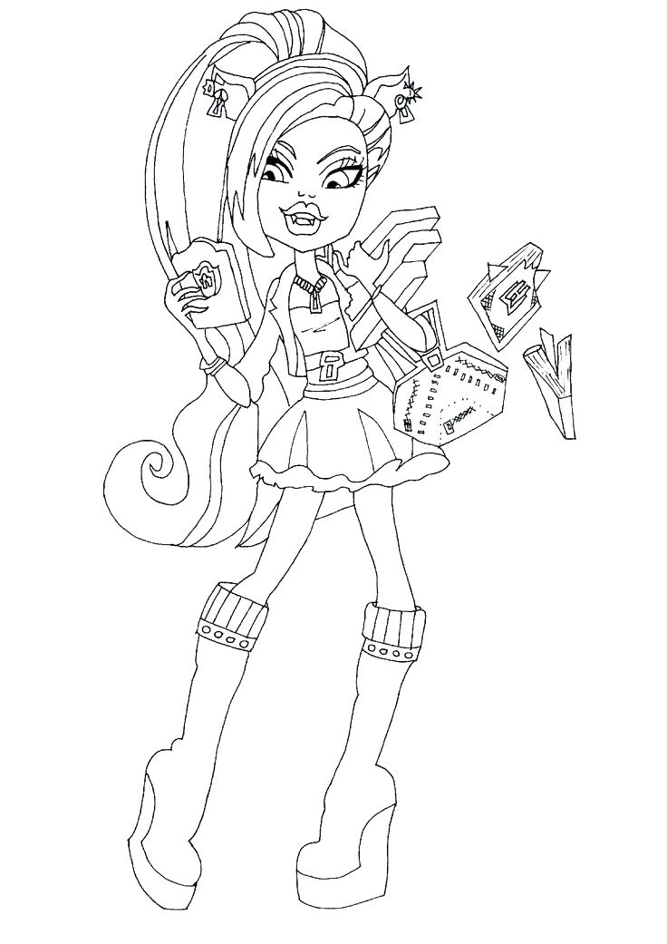 736x1041 Clawdeen Wolf Coloring Pages And Wolf Monster High Coloring Page