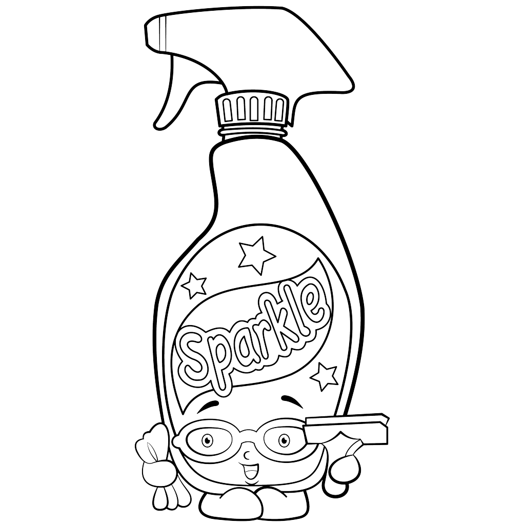 1024x1024 Bottle Of Window Cleaner Coloring Page Squeaky Clean