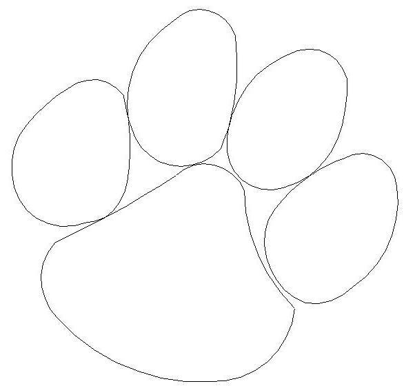586x560 Clemson Tiger Paw Coloring Pages