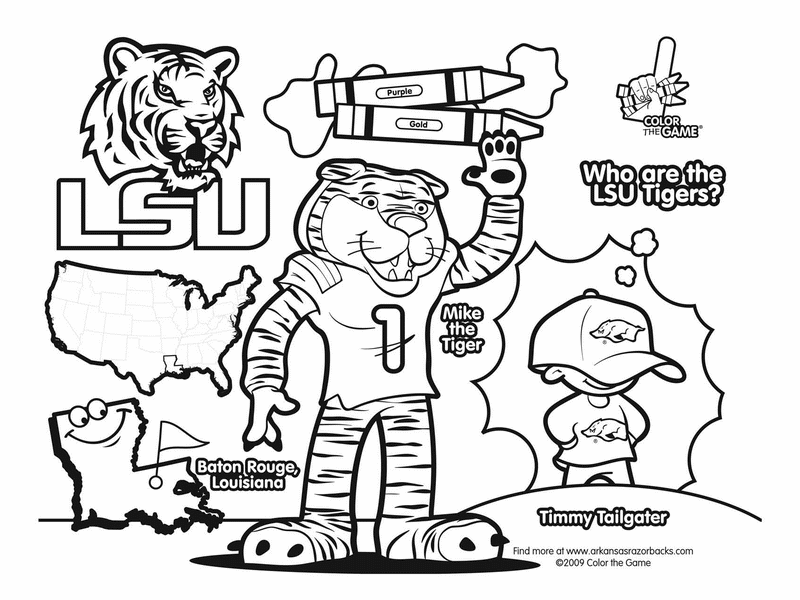 800x600 Lsu Tigers College Football Coloring Pages I Love This