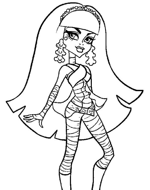 598x757 Kids N Fun Coloring Page Monster High Cleo De Nile Monster