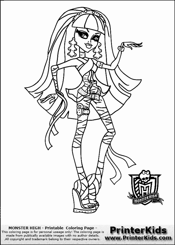 580x812 Monster High Coloring Pages Printerkids Bltidm Monster High