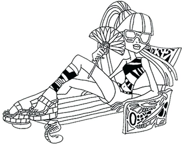 634x500 Cleo De Nile Coloring Pages Monster Monster High Nefera De Nile
