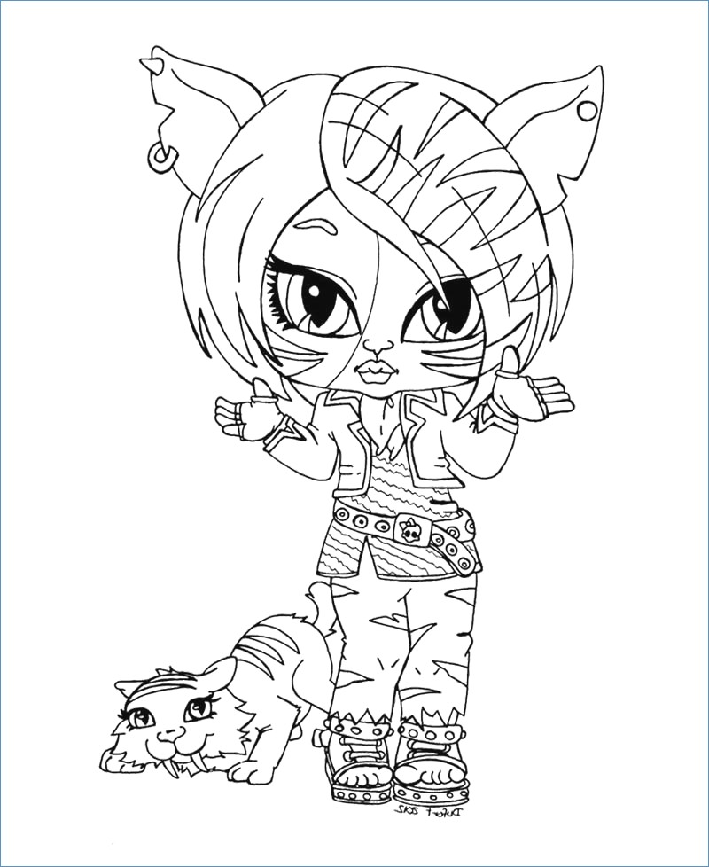 800x978 Cleo De Nile Little Girl Monster High Coloring Page