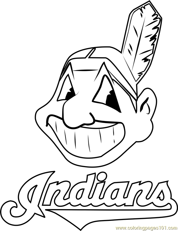 616x800 Cleveland Indians Logo Coloring Page
