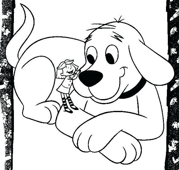 592x561 Clifford The Big Red Dog Coloring Page
