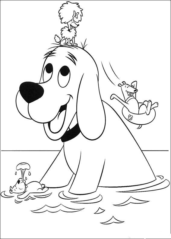 567x794 5 Clifford The Big Red Dog Coloring Pages For Preschoolers