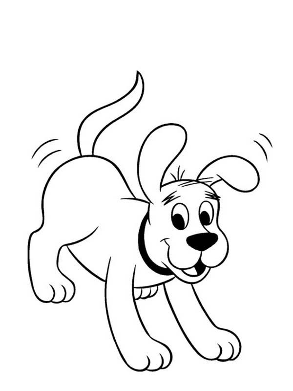 600x800 Big Red Dog, Clifford The Big Red Dog Shake His Tail Coloring