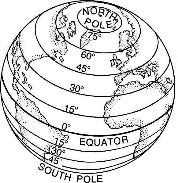 582x600 Latitude Lines World Map Coloring Page Sketch Coloring Page