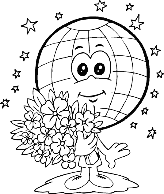 535x634 Earth Day Coloring Pages In 2017