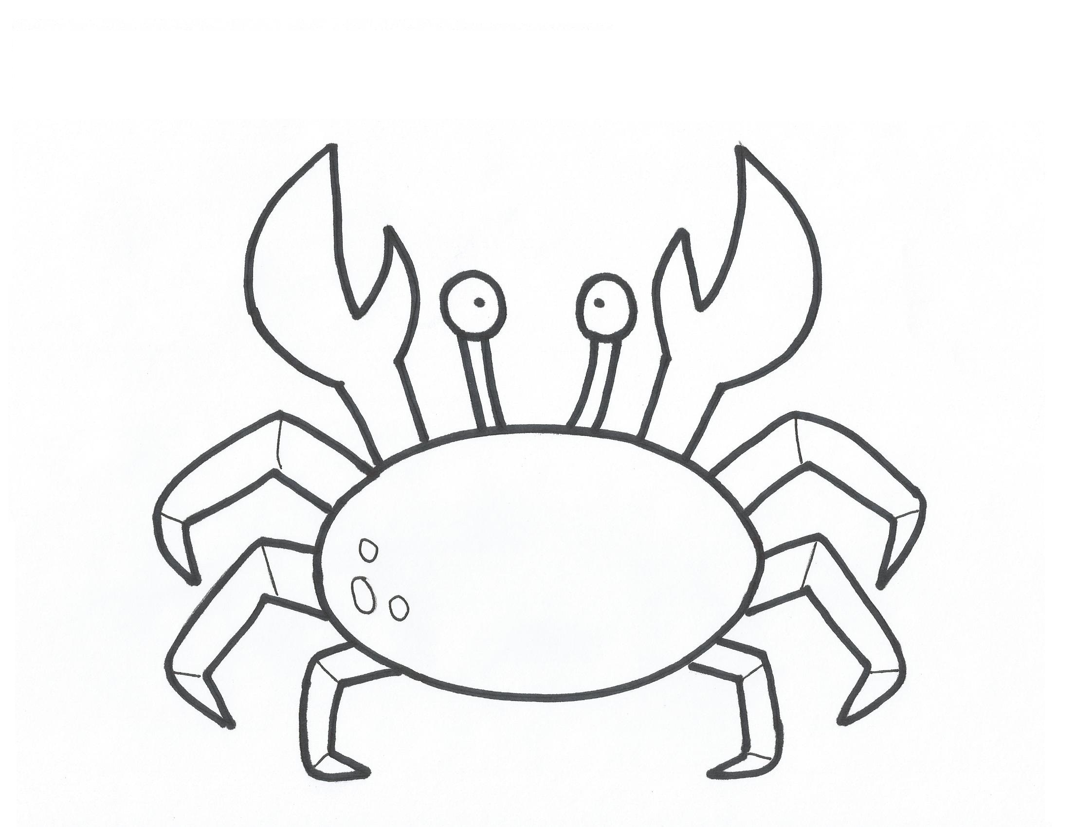 2209x1700 Crab Clipart Coloring Page 8
