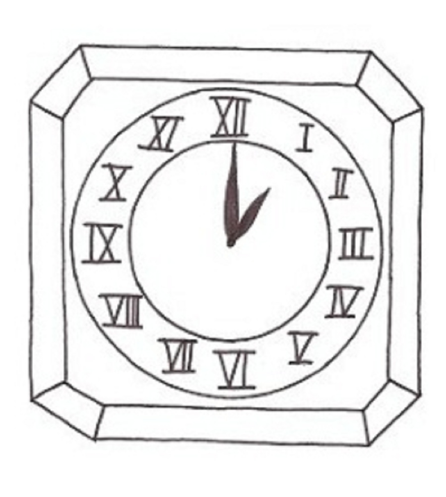 Clock Coloring Page