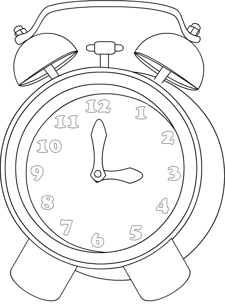 780x1066 Printable Clock Coloring Pages Coloring Me