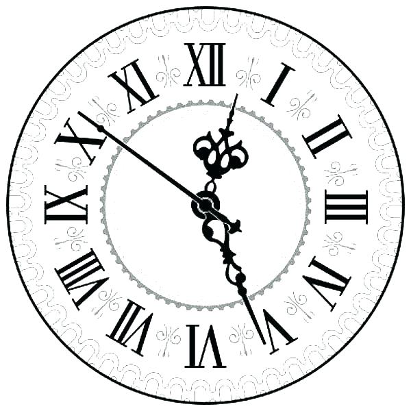 600x600 Clock Coloring Page Alarm Clock Colouring Page
