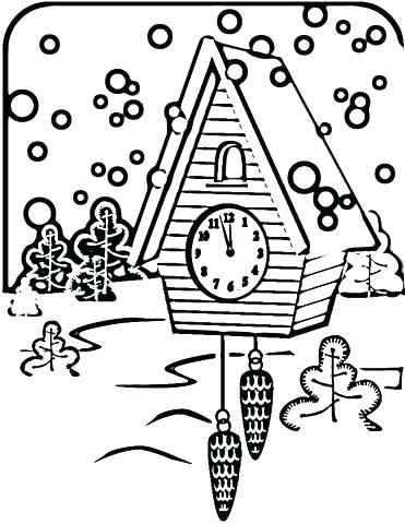 371x480 Clock Coloring Page Clock Coloring Page Clock Coloring Page Cuckoo
