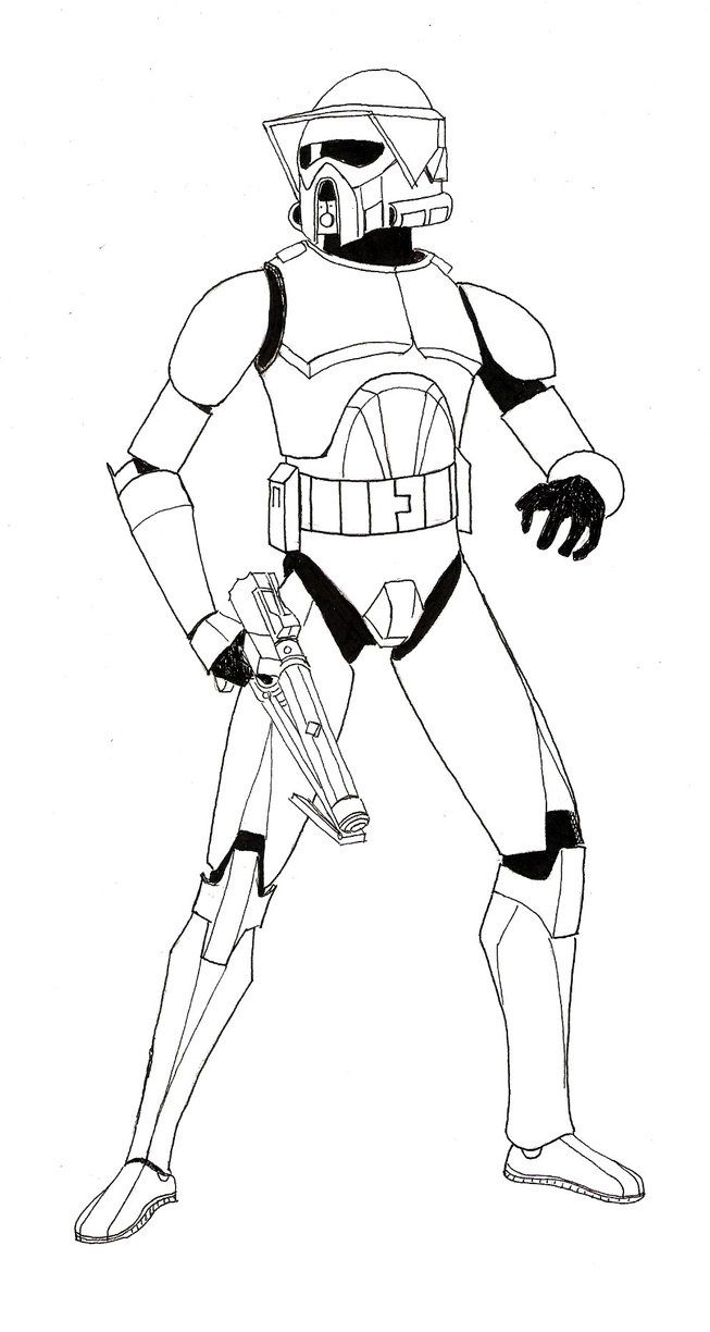 Clone Trooper Coloring Pages