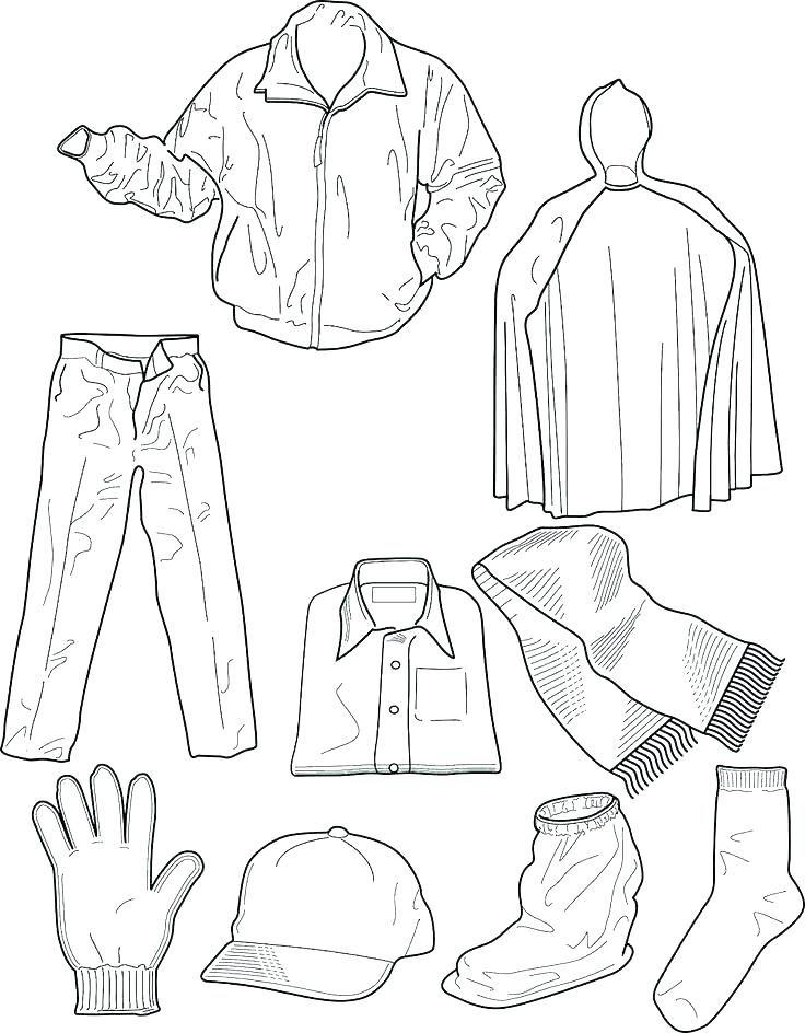 736x944 Clothes Coloring Page Winter Clothes To Protect Our Body Warm