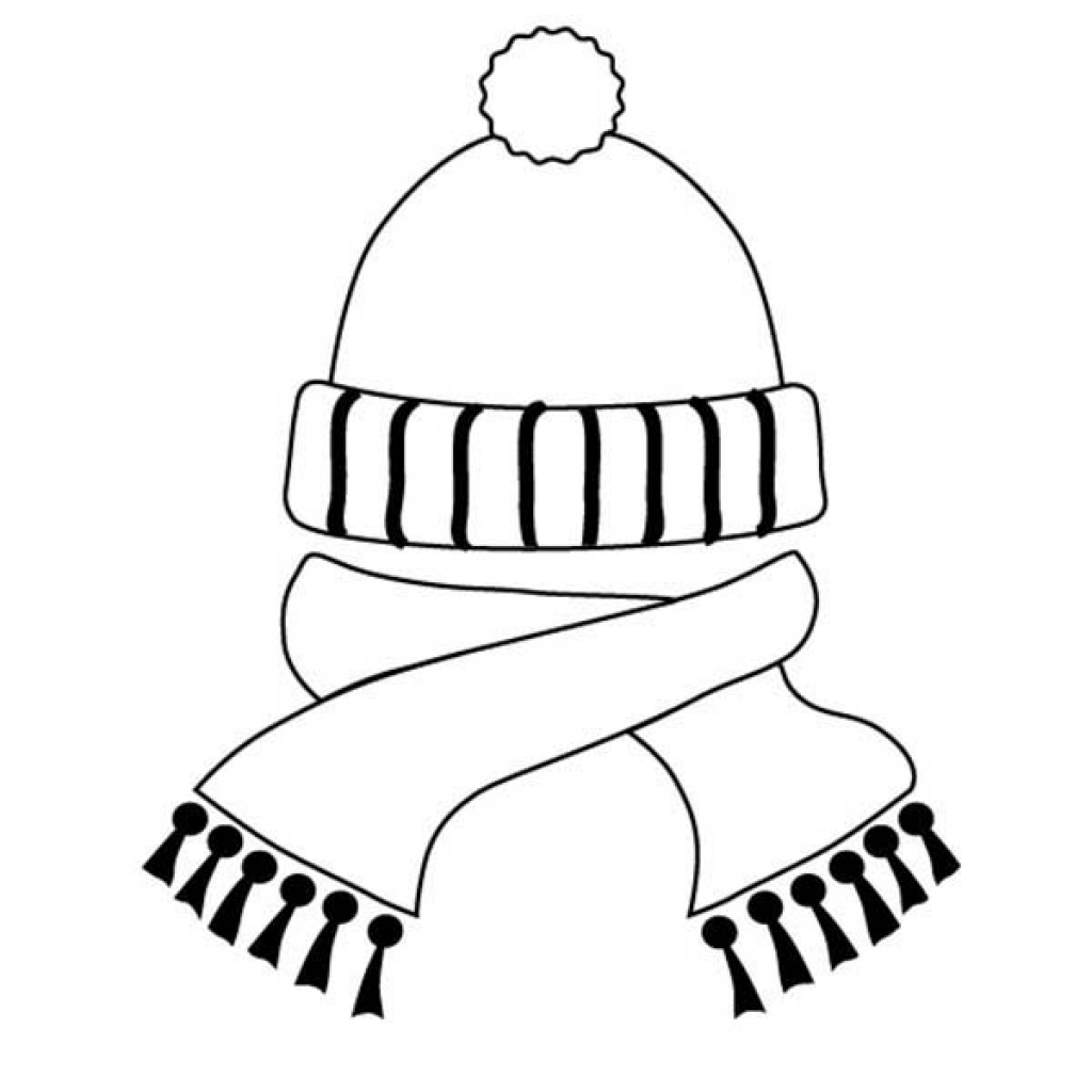 1024x1024 Winter Clothes Coloring Pages Getcoloringpages Within Hat Page