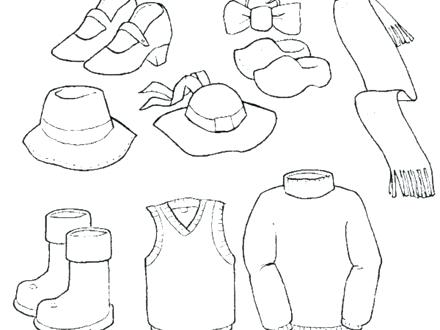 440x330 Winter Clothing Coloring Pages Winter Clothes Coloring Pages Free