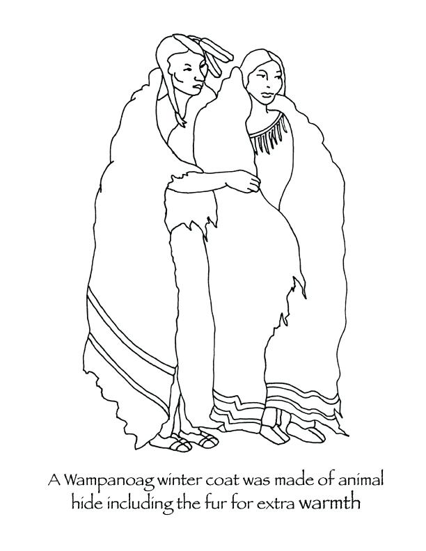 612x792 Winter Clothing Coloring Pages Winter Coat Native Preschool Winter