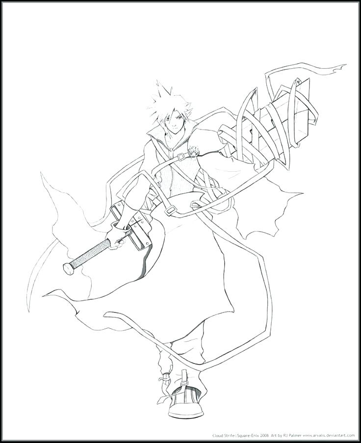 736x903 Final Fantasy 7 Coloring Pages Final Fantasy Vii Zero By Coloring