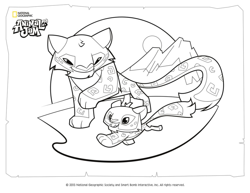 1017x786 Snow Leopard Coloring Pages