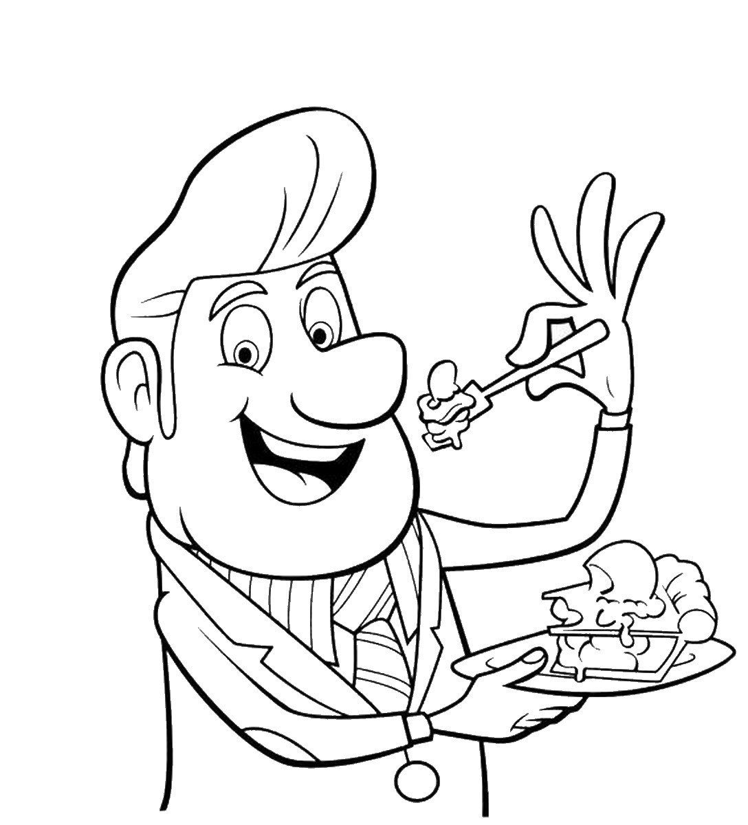 1088x1200 Cloudy With A Chance Of Meatballs Coloring Pages