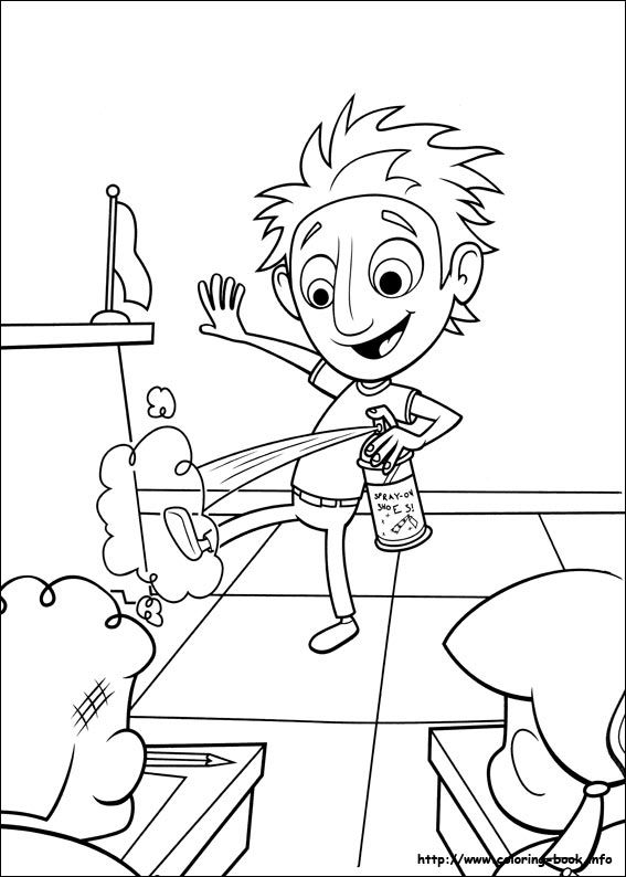567x794 Cloudy Chance Of Meatballs Coloring Picture Cloudy