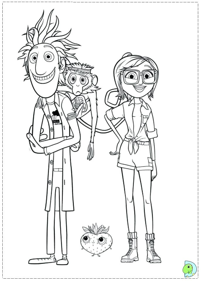 691x960 Cloudy With A Chance Of Meatballs 2 Coloring Page Dinokidsorg