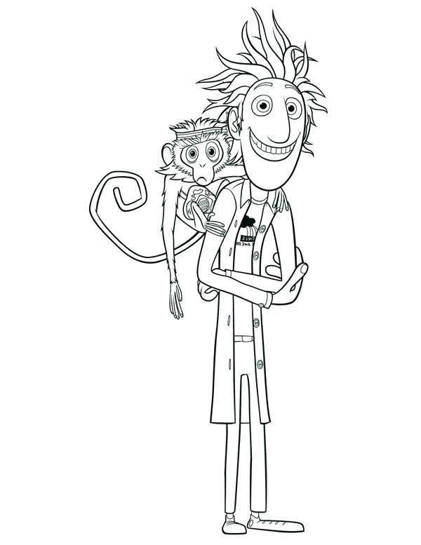 600x777 Pickle Coloring Page Flint And From Cloudy With A Chance