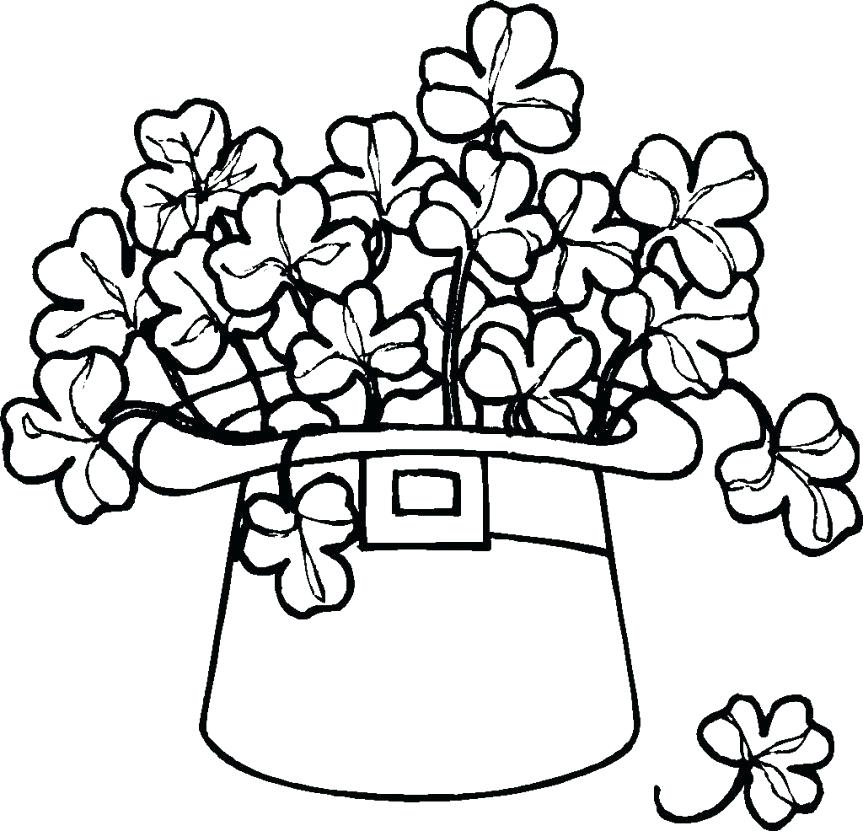 863x831 Clover Leaf Coloring Page Coloring Pages Printable Shamrock