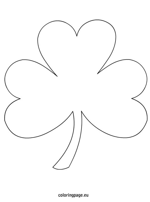 595x804 Four Leaf Clover Coloring Page Clipart Breathtaking