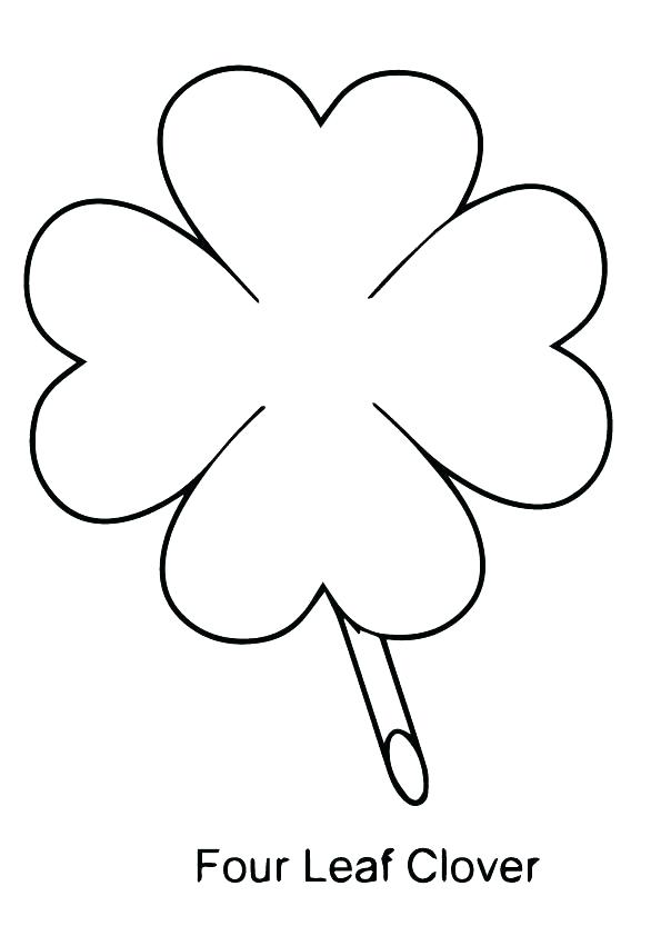 595x842 Four Leaf Clover Coloring Pages 4 Leaf Clover Coloring Page Four