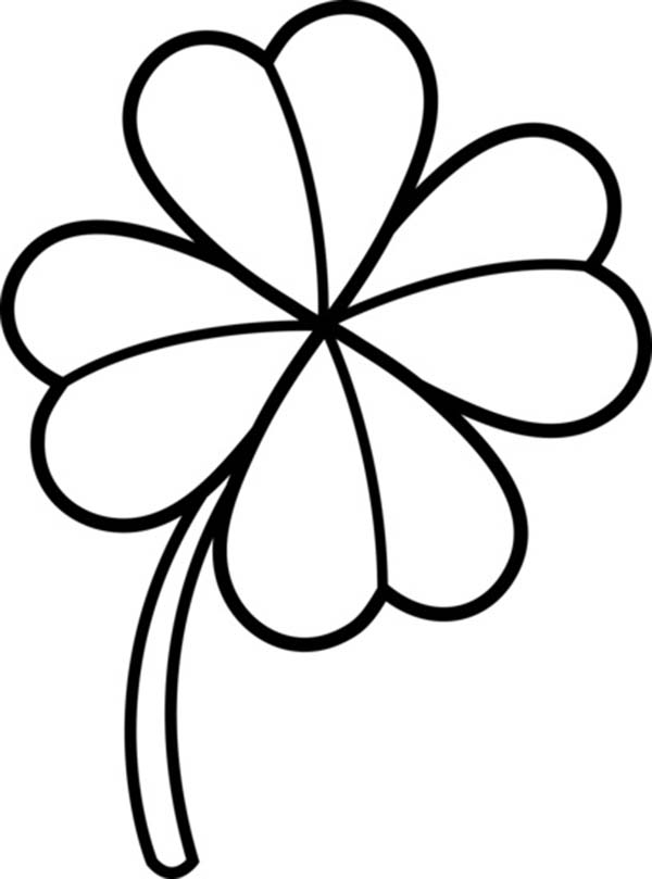 600x809 Four Leaf Clover Lineart Coloring Page Color Luna