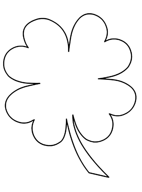 600x808 Kids Drawing Of Four Leaf Clover Coloring Page