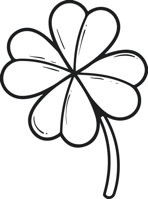 519x700 Clover Coloring Clover Coloring Page Clover Coloring Pages