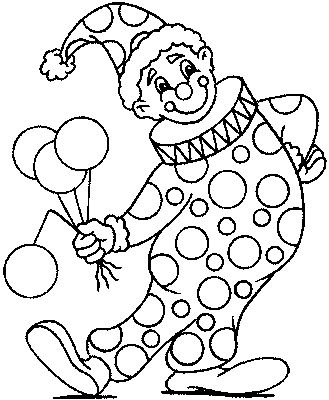 329x400 Clown Coloring Pages To Print