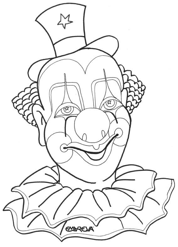 567x785 Clown coloring pages for adults Clown Coloring Funny Clown