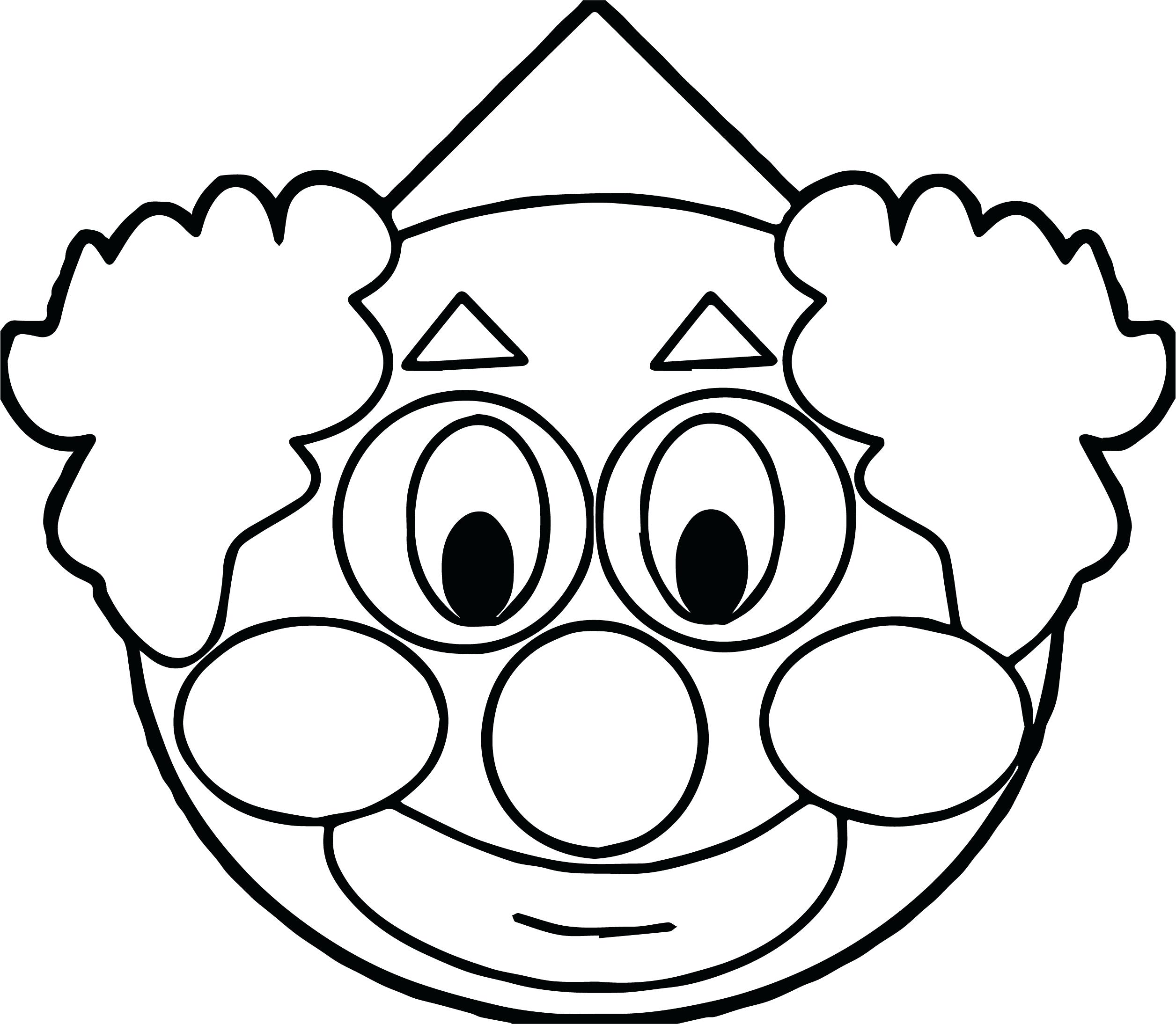 2512x2188 Coloring Pages Of Clowns With Balloons Scary Free Colouring Clown