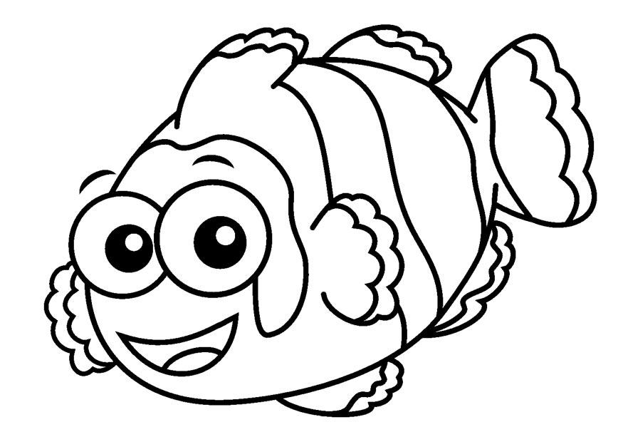 875x620 Coloring Page Clownfish