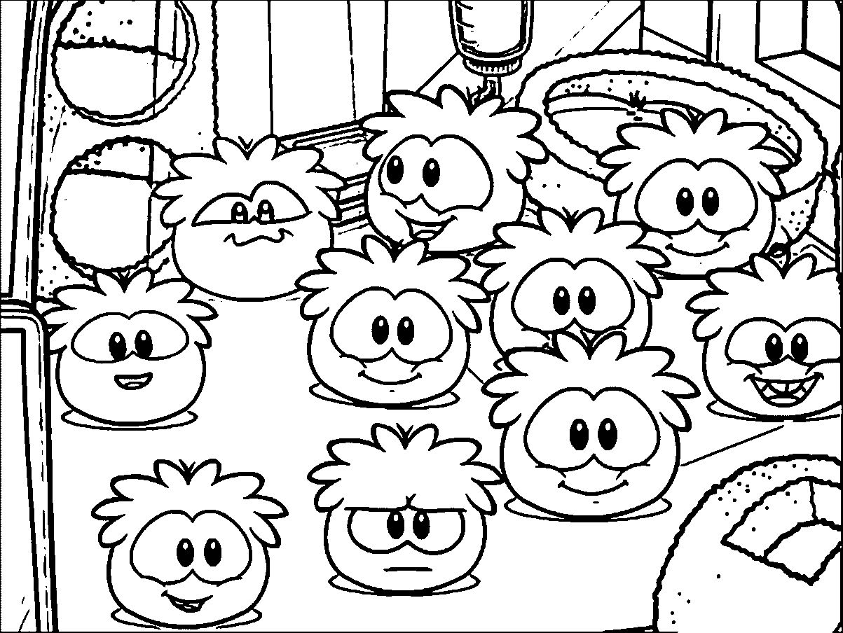 1203x904 Club Penguin Coloring Page