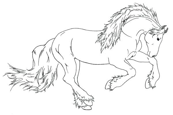 600x397 Coloring Clydesdale Coloring Pages Draft Horse Running By