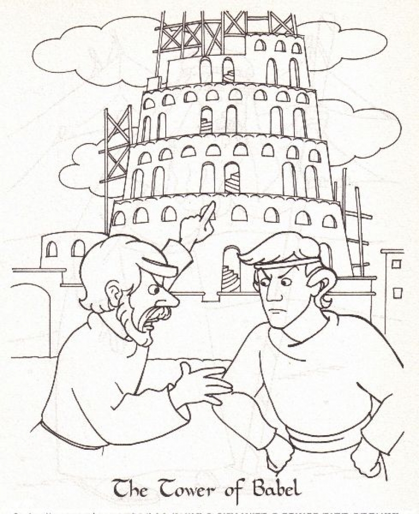834x1024 Popular Tower Of Babel Coloring Page 48