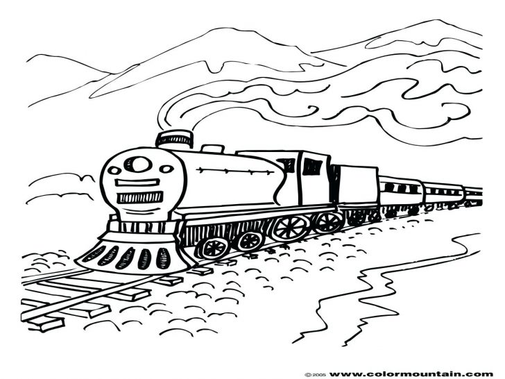 728x546 Operating Steam Train With Coal Coloring Page Pages Online