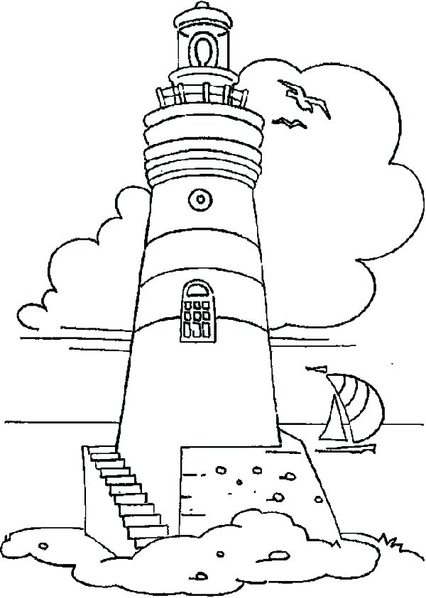 600x843 Coast Guard Boat Harbour With Boats Coloring Page Transportation