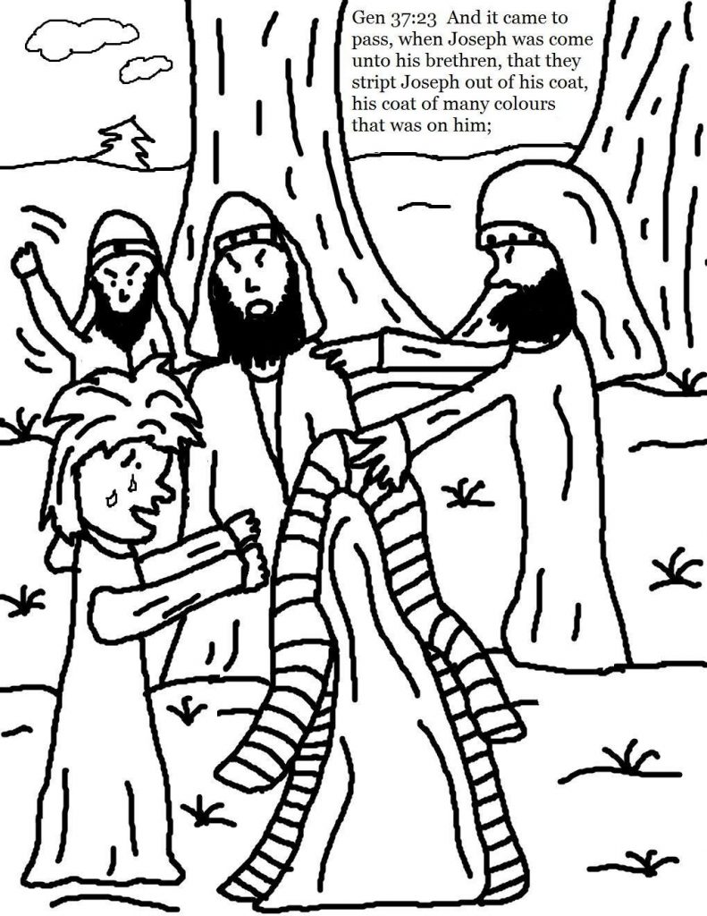 791x1024 Joseph And His Coat Of Many Colors Coloring Page 4357 Joseph Coat
