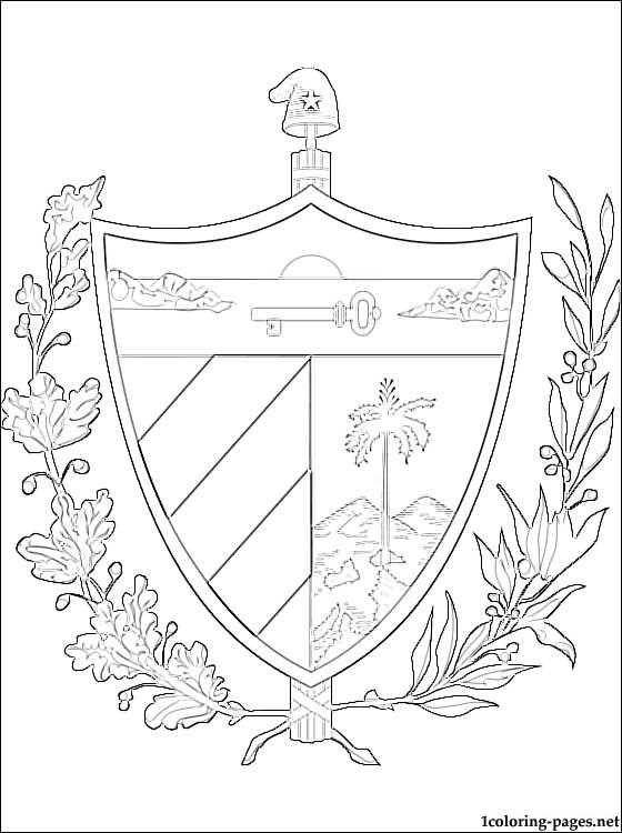 560x750 Cuba Coat Of Arms Coloring Page Coloring Pages